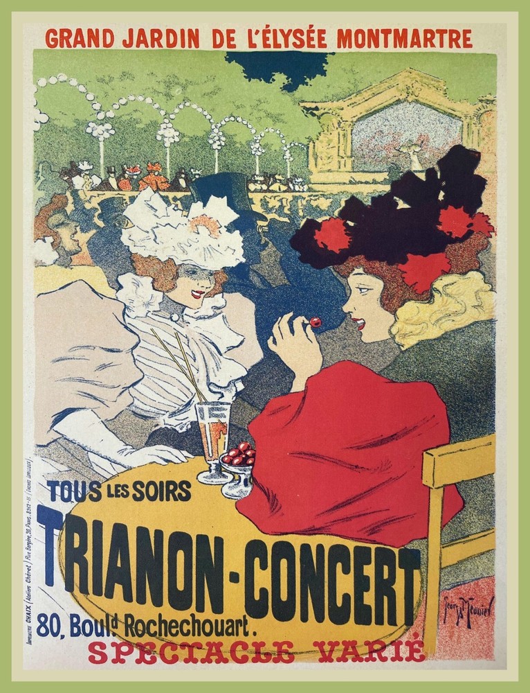 10507.Decor Poster.Room wall interior art design.French Nouveau Trianon concert