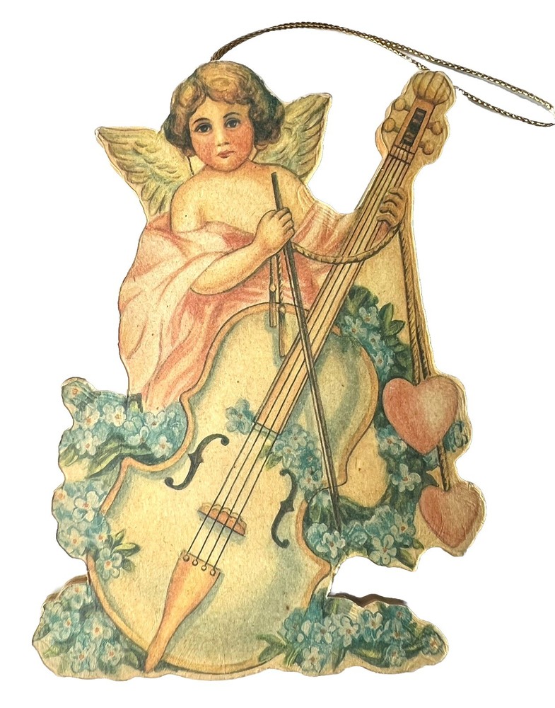 KURT ADLER VICTORIAN ANGELS Cello Christmas Ornaments Santa's World 5”