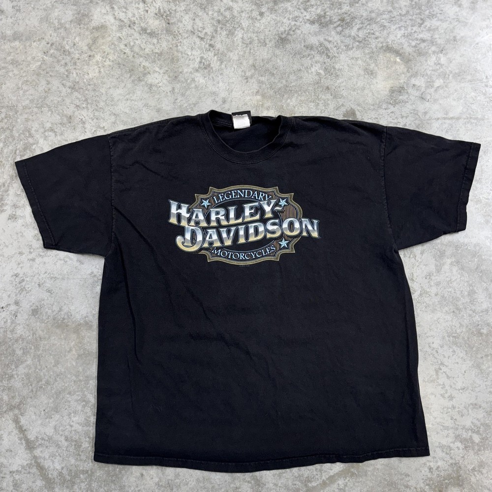 Harley-Davidson Shirt Mens XL Black Capital City Eagle Motorcycle Graphic