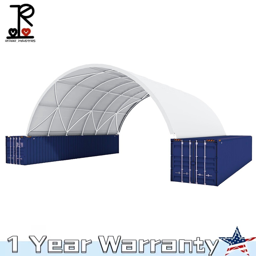 40'x40'x13' 11 oz PE Canvas Fabric Building Shipping Container Canopy Shelter