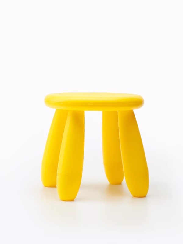 IKEA Mammut Yellow Kids Stool Durable Plastic Chair for Indoor Outdoor Use  