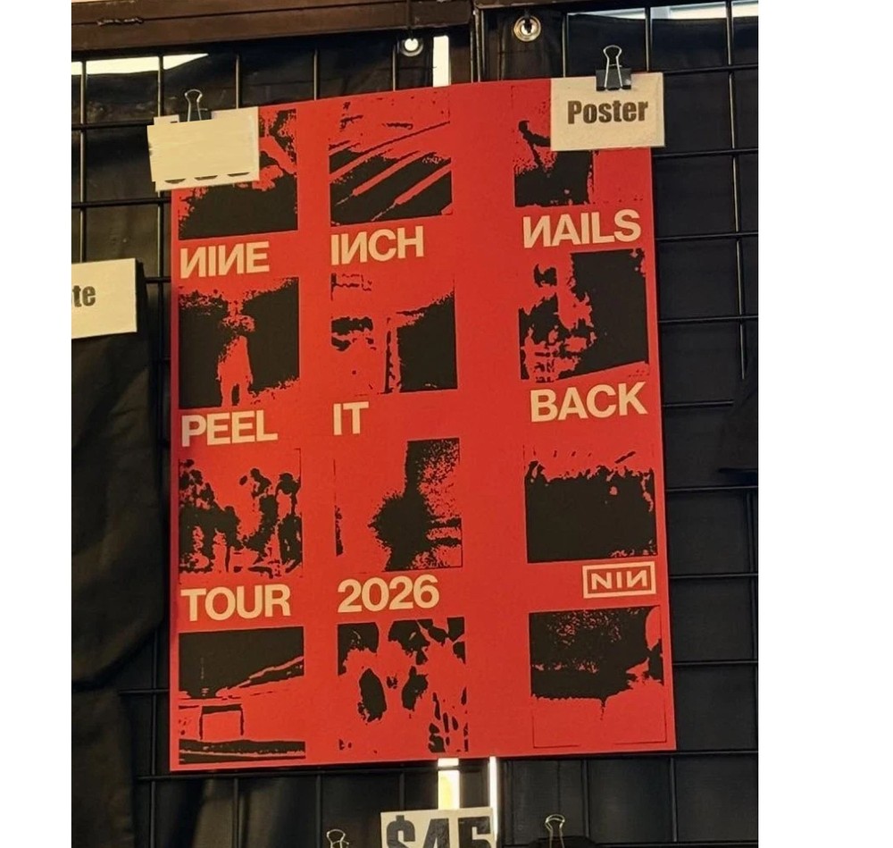 Nine Inch Nails NIN Peel It Back Tour 2026 Merch Poster reprint