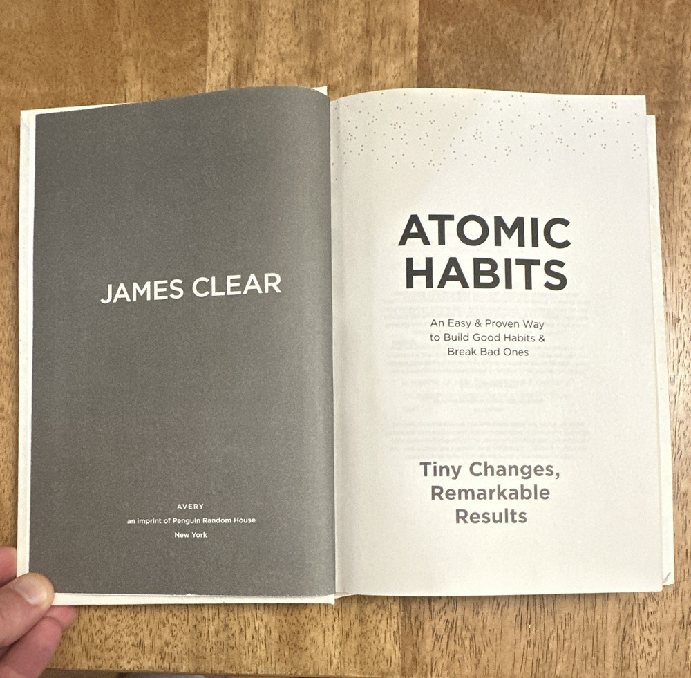 Atomic Habits James Clear Hardcover Self-Help Nonfiction Avery