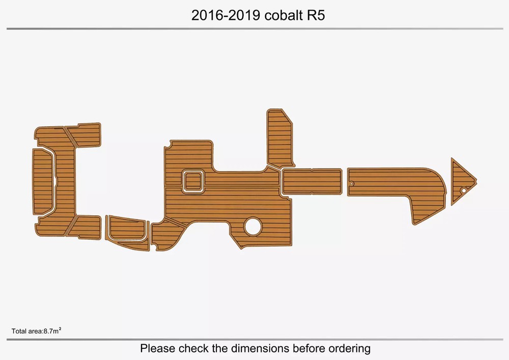 2016-2019 Cobalt R5 Cockpit Swim Platform bow 1/4