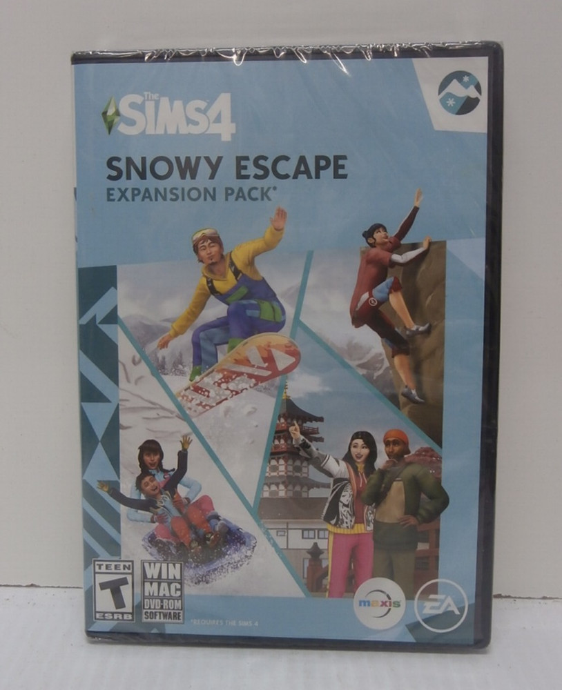 Sims4 Snowy Escape Expansion Pack Win Mac DVD-Rom Software 2020 New Sealed