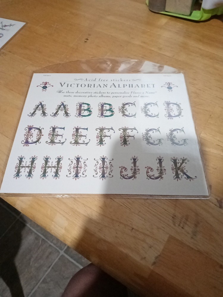 Acid Free Stickers ... Victorian Alphabet...Personalize Photo Albums, Etc-image