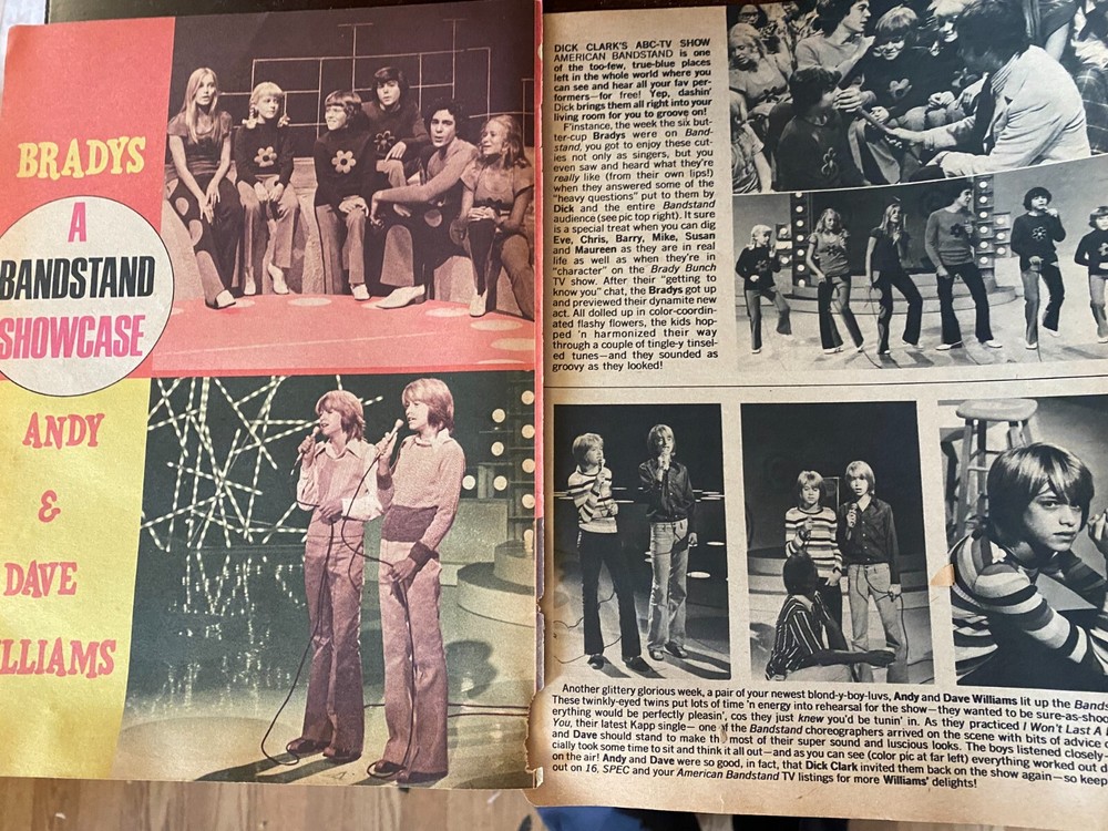 Brady Bunch Vintage Clipping with Maureen McCormick and Christopher Knight