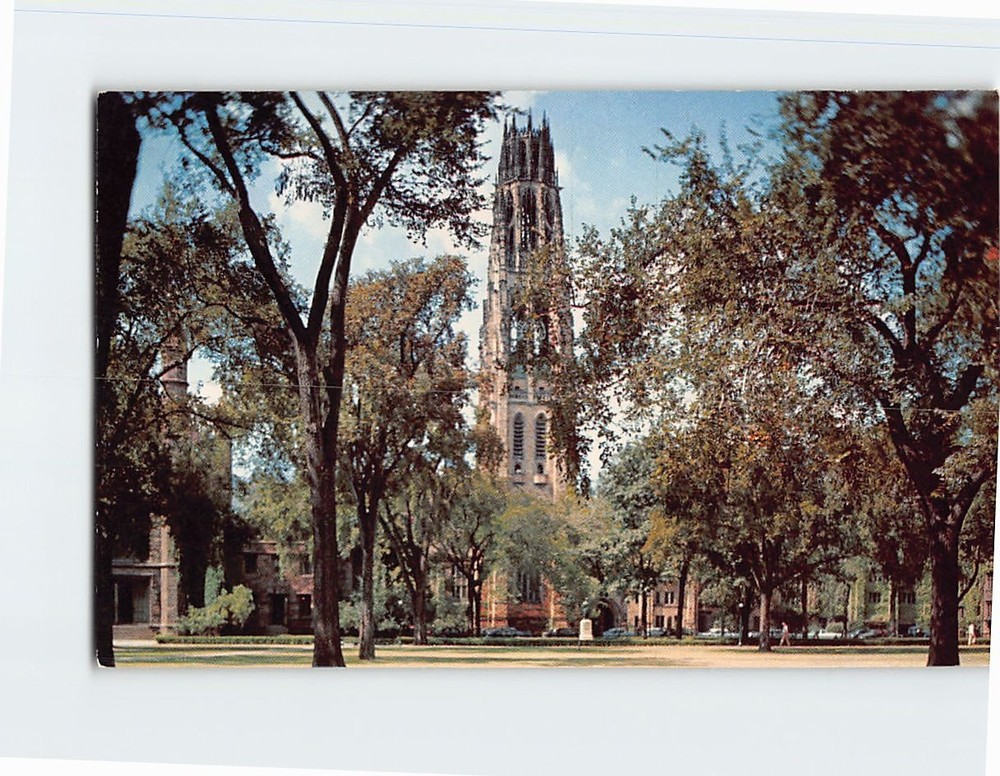 Postcard Harkness Memorial Tower Yale University Connecticut USA