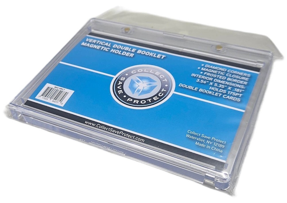 CSP Vertical Double Booklet Magnetic Card Holder Holds Cards Up To 175pt Thick