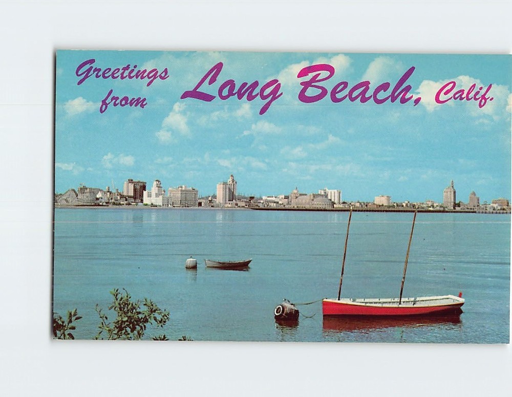 Postcard Greetings from Long Beach California USA