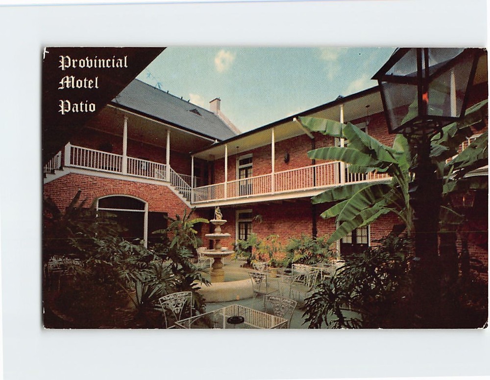 Postcard Patio On Provincial Motel French Quarter NO Louisiana USA