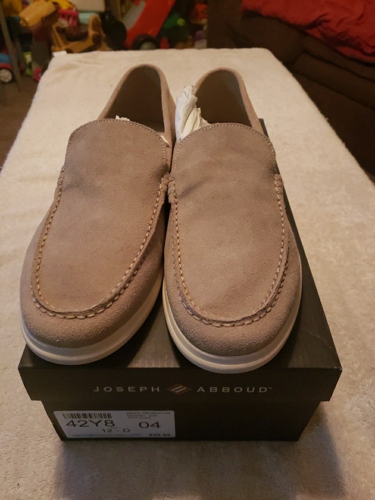 Joseph Abboud Suede Hybrid Loafer Size 12-D Light Gray Color