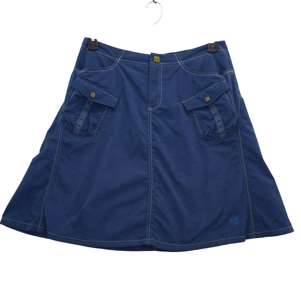 Mountain Hardwear Hiking Skirt Womens 8 Blue Cargo Utility Rip Stop