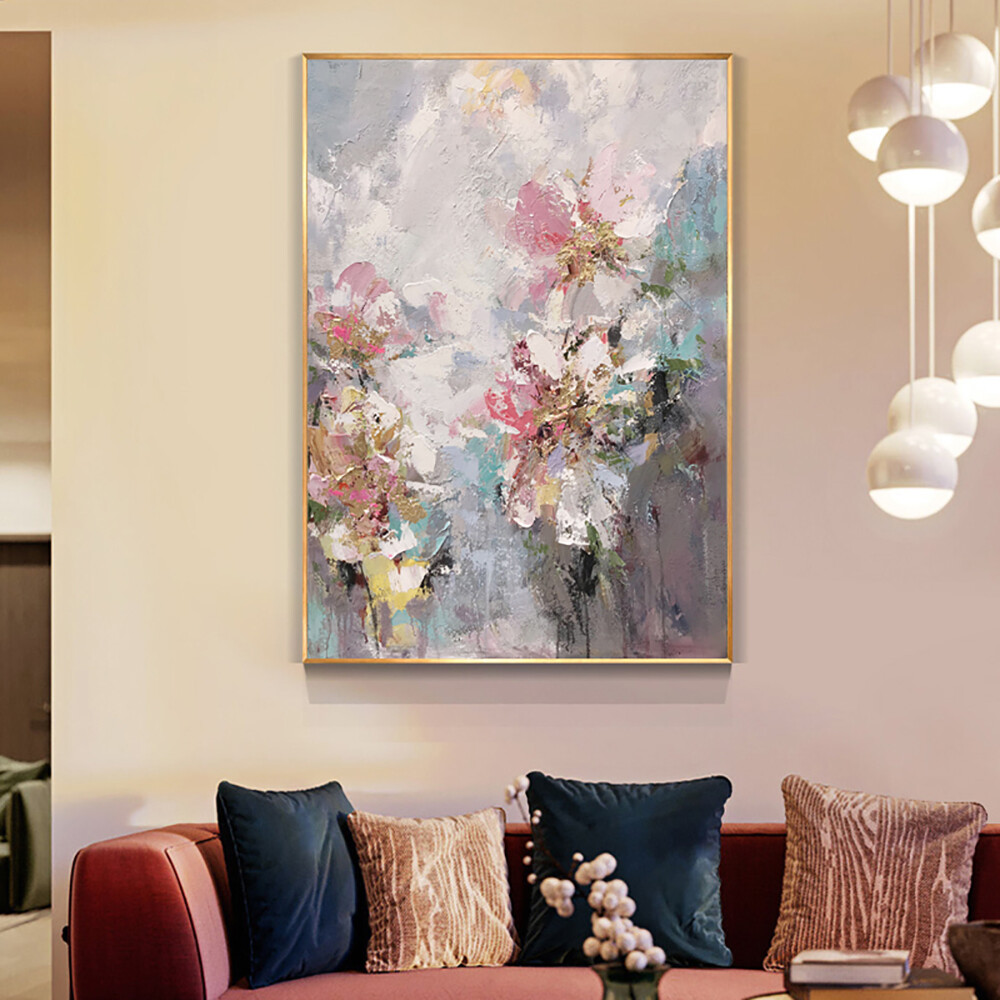 Abstract Wall Painting Flower Wall Art Canvas Painting Hand Painted Acrylic