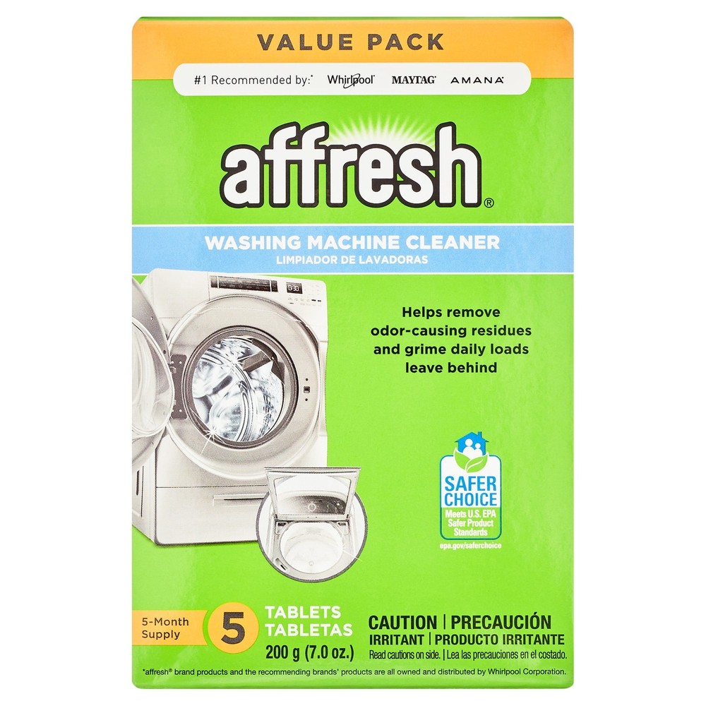 Affresh Washer Cleaner Tablets, 5 Count,2.75 x 6.75 x 2.20 in
