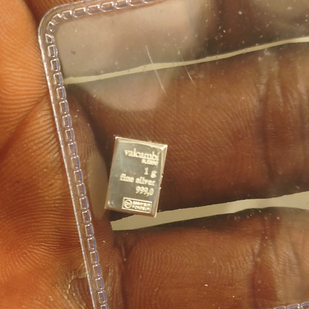 Valcambi 1g Silver Bar 999.0 Fine