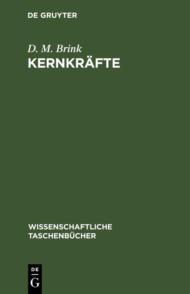 D M Brink Kernkräfte (Hardback) Wissenschaftliche Taschenbücher