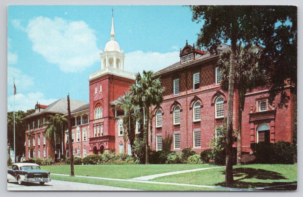 Elizabeth Hall Stetson University DeLand FL Vintage Curteichcolor Postcard