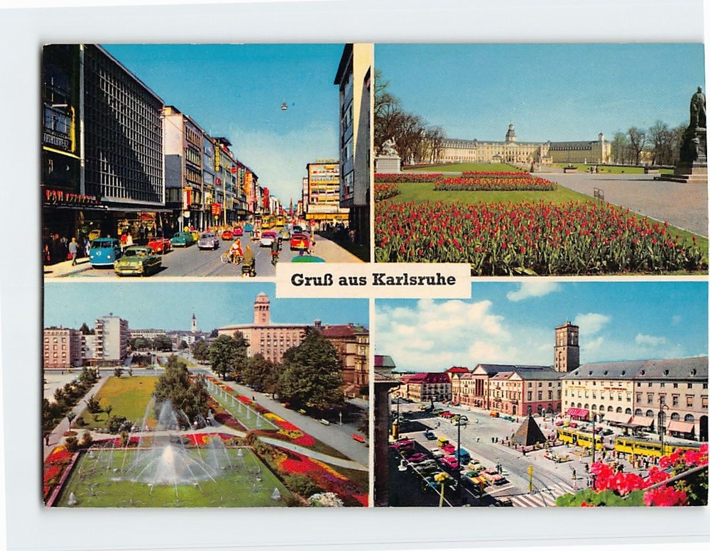 Postcard Scenes & Views Karlsruhe Germany