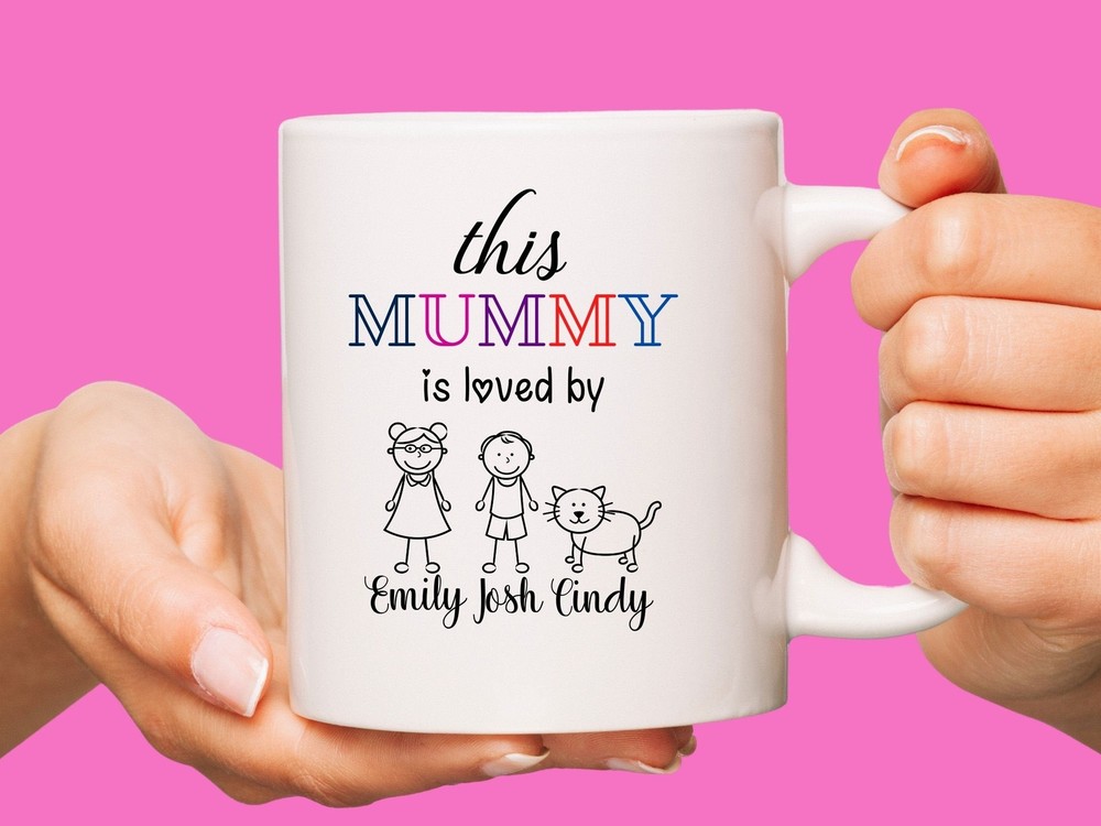 Custom Coffee Mug This Mummy Is Loved Mummy Mug Gift Mummy Birthday Gift Custom