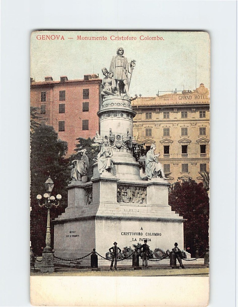 Postcard Monumento Cristoforo Colombo Genoa Italy