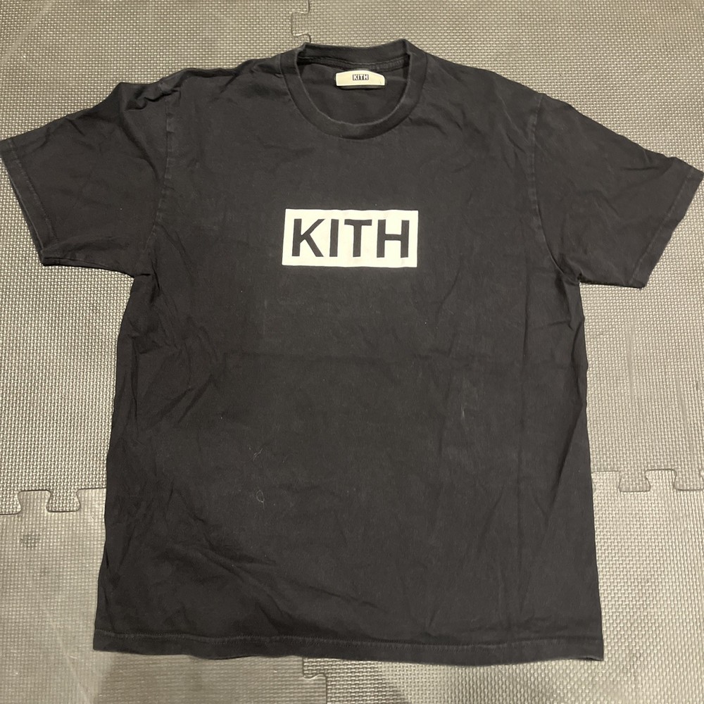 Kith Black Tonal Box Logo Tee  Size Medium