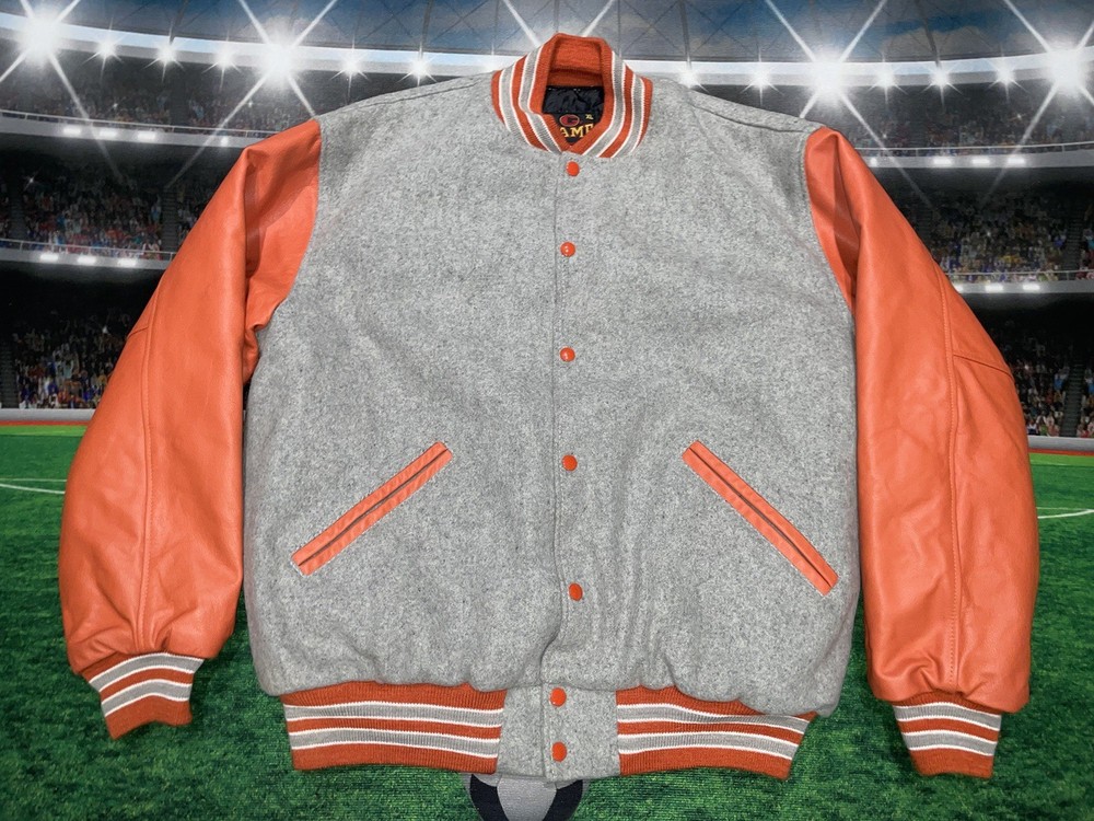 Vintage Game Sportswear Varsity Wool / Leather Jacket Sz XL Preowned