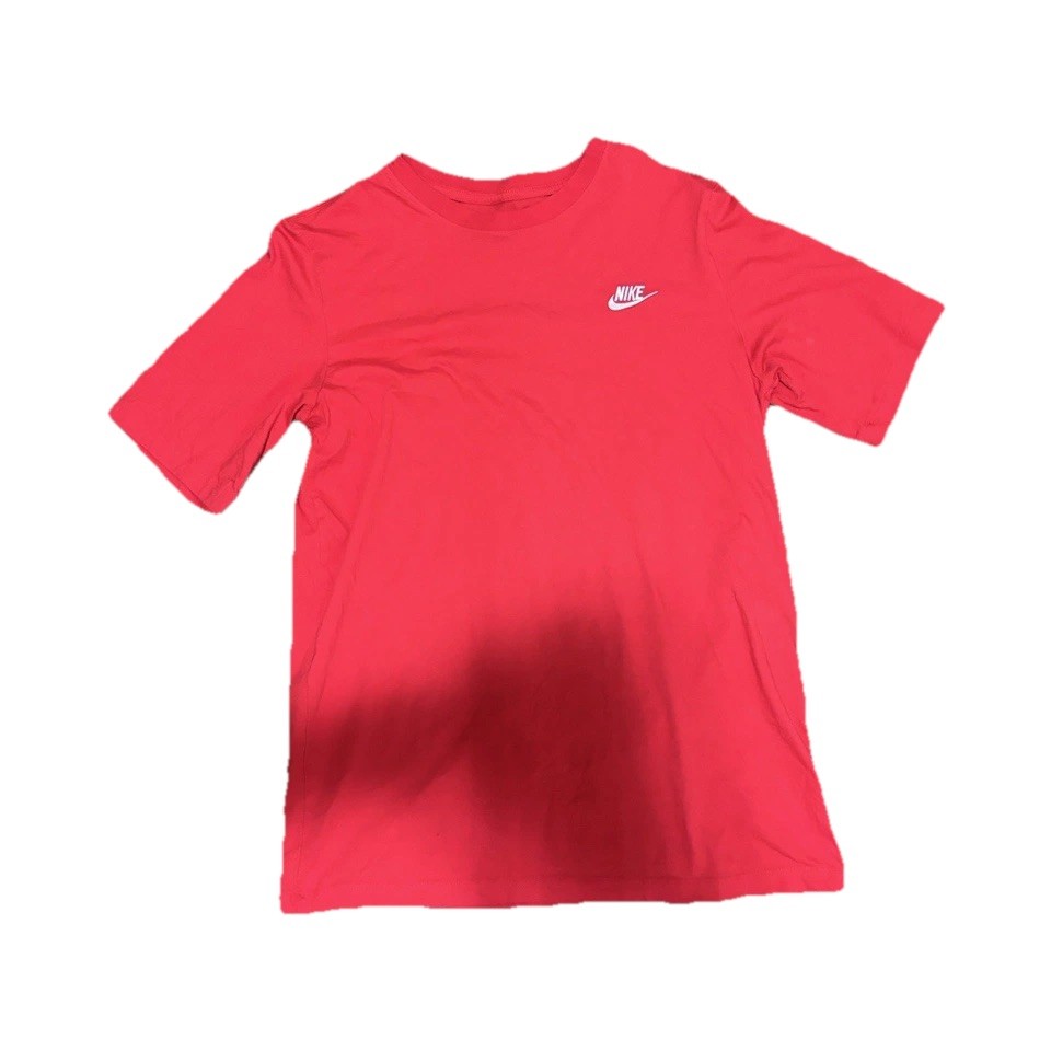 Nike The Nike Tee Red Cotton Jersey Logo Men's Crew Neck Short Sleeve T-Shirt L