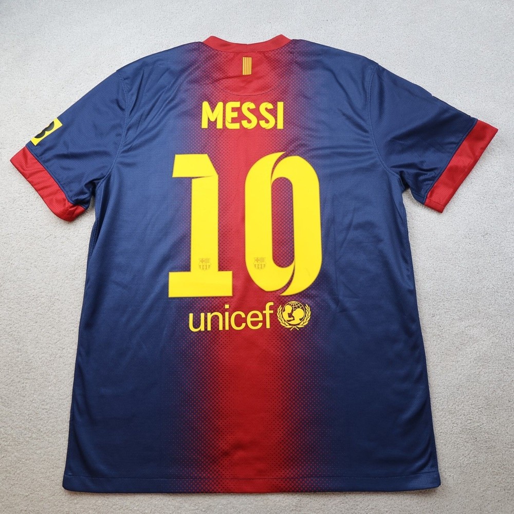 Barcelona Shirt Large Blue Home Kit 2012 2013 Nike Jersey Football Lionel Messi