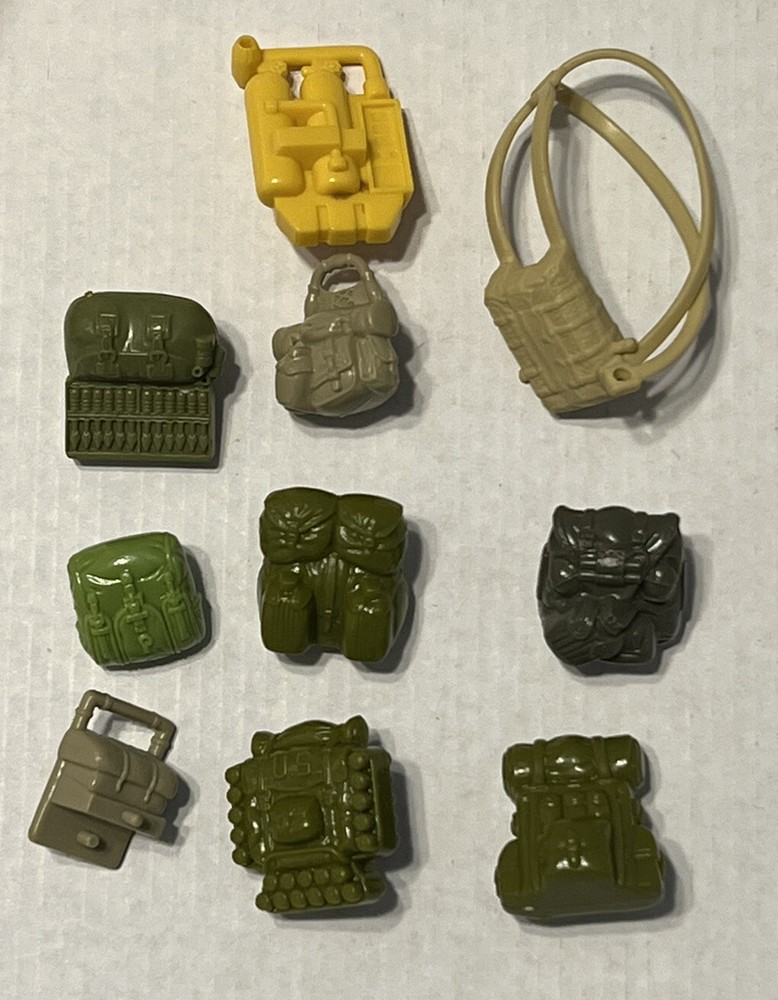 Hasbro GI Joe 1980's and 90s Lot Of Backpacks - 10 Pieces