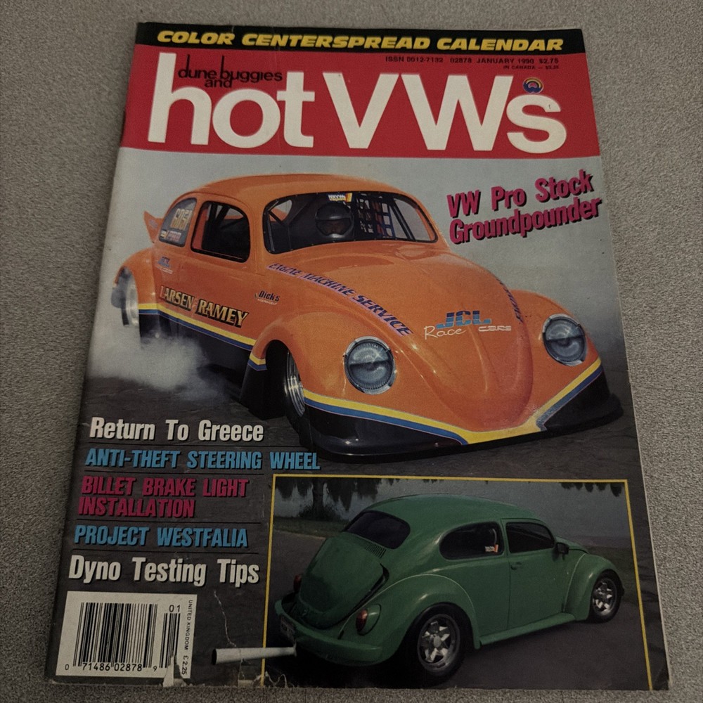 Jan/1990 Dune & Buggies & Hot VWs Magazine Hot Rod Classic Car VTG RARE/F13D