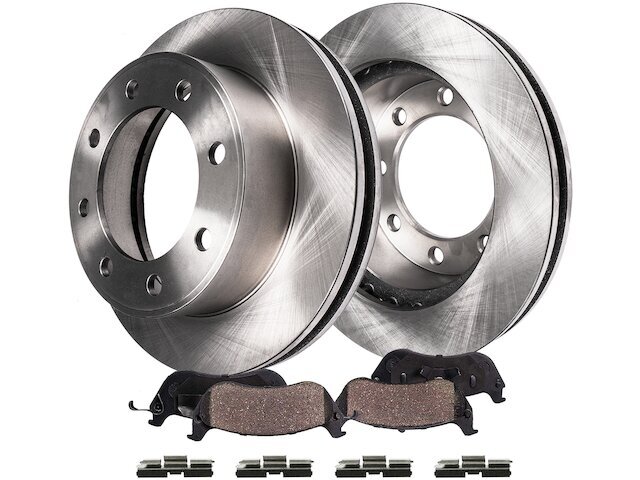 For Ford E350 Club Wagon Brake Pad and Rotor Kit Detroit Axle 43227DGJX