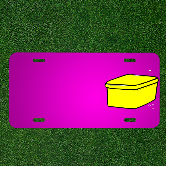 Custom Car License Plate with Names for Recycling Bin Reuse