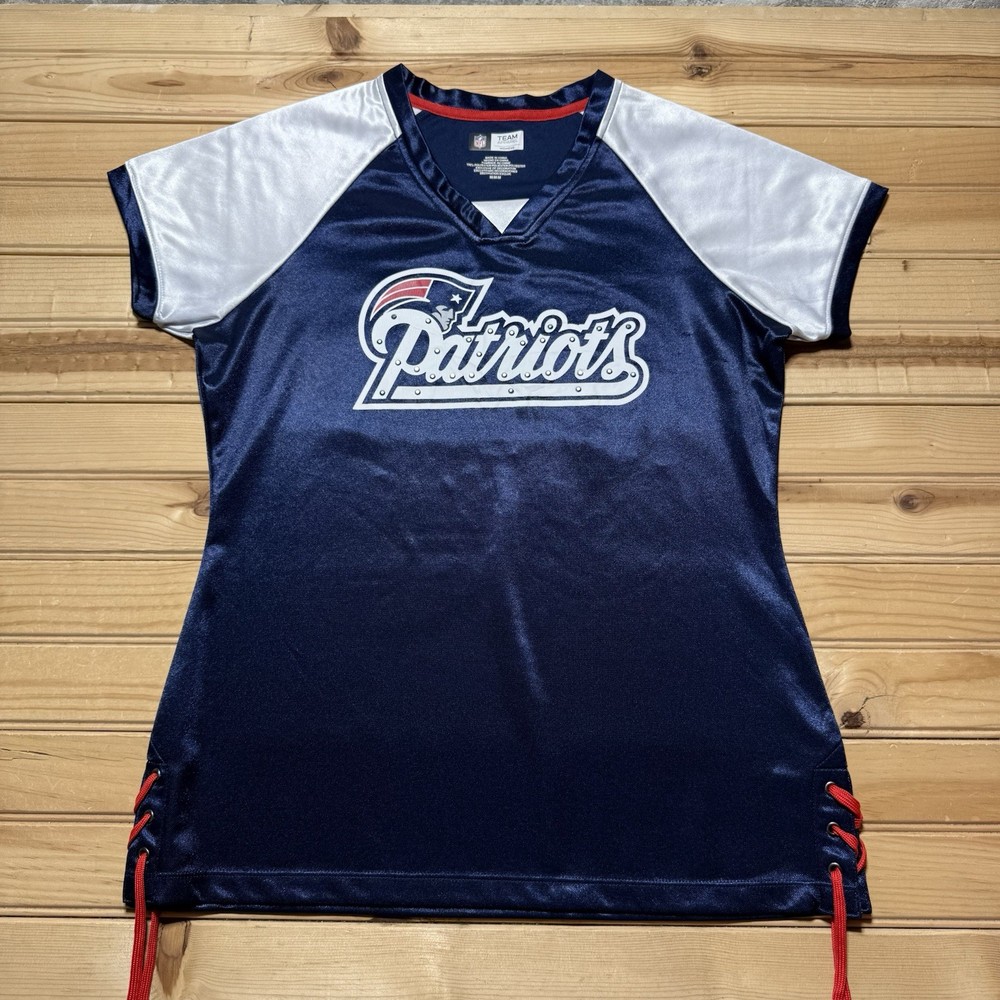 Houston Texans NFL Team Apparel Football Blue Women’s Lace Jersey Size Medium