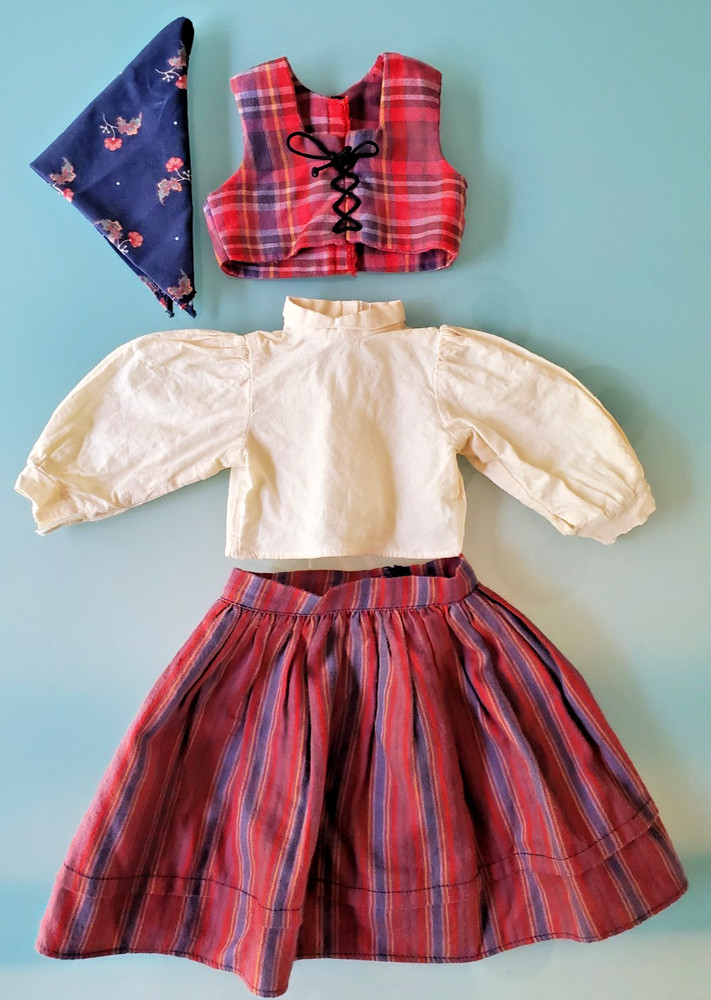 Pleasant Company American Girl Kirsten Larson Dirndl Outfit Vest Skirt Kerchief