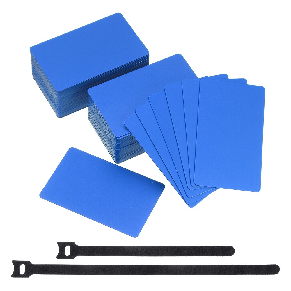 Metal Business Card 3.39 x 2.13 Inch Blank Aluminum Dark Blue 100 Pcs