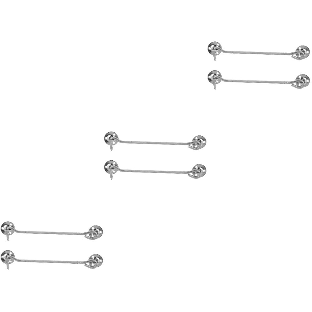 6 pcs  Stainless Steel Window Hook Window Lock Hook Old-fashioned Window Hook