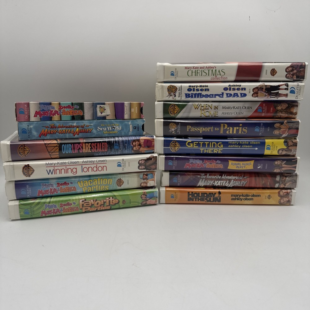 Mary Kate And Ashley VHS Lot of 14 When In Rome Our lips, vacation parties, sea