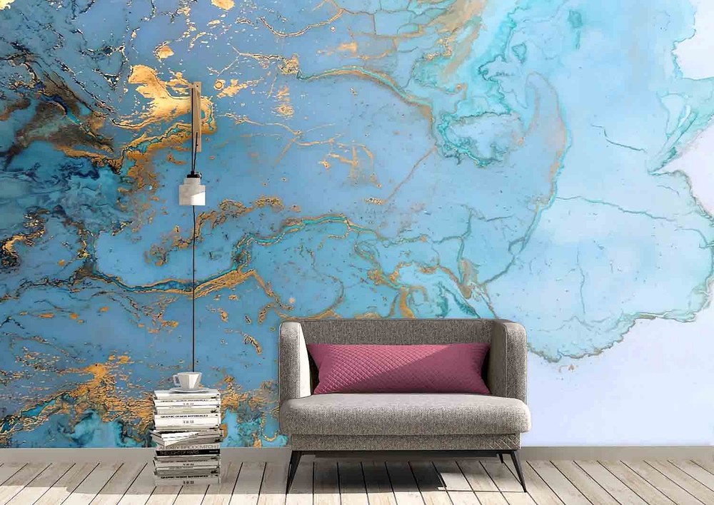 3D Green Gold Abstract Texture Wall Murals Wallpaper Murals Wall Sticker 3