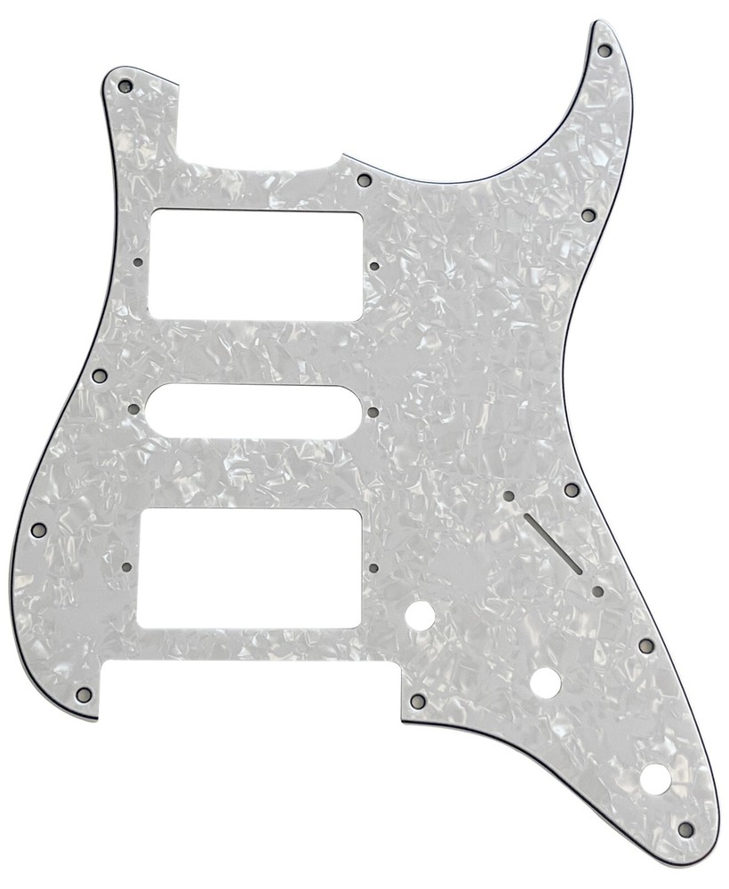 White Pearl Pickguard Guitar Parts For Strat Floyd Rose Tremolo HSH Humbucker