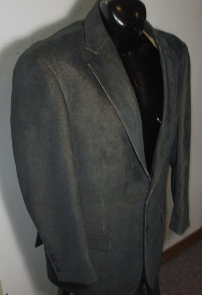 PRONTO-UOMO Green Corduroy Blazer Suit Jacket Size XL Long NWOT