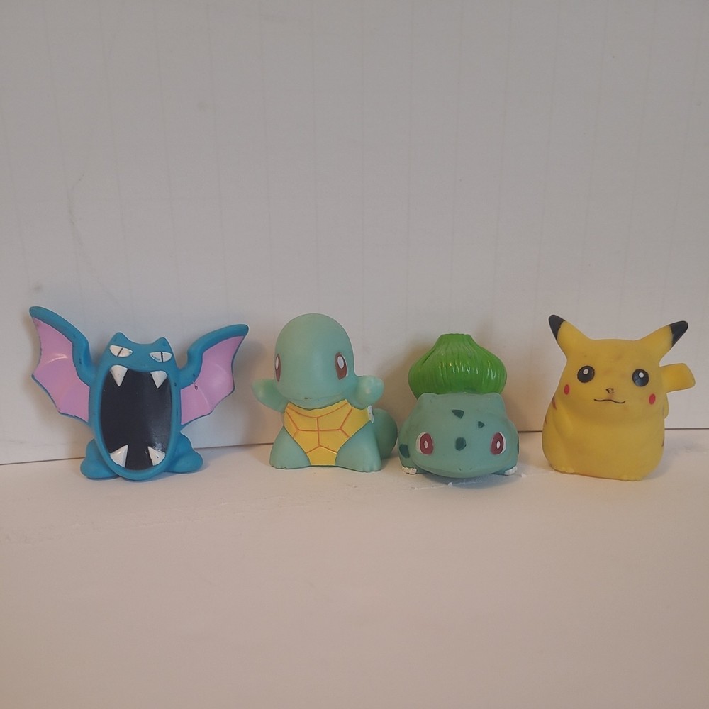 Pokemon Finger Puppet Figure Lot of 4 Set Pokemon Kids Vintage 1999