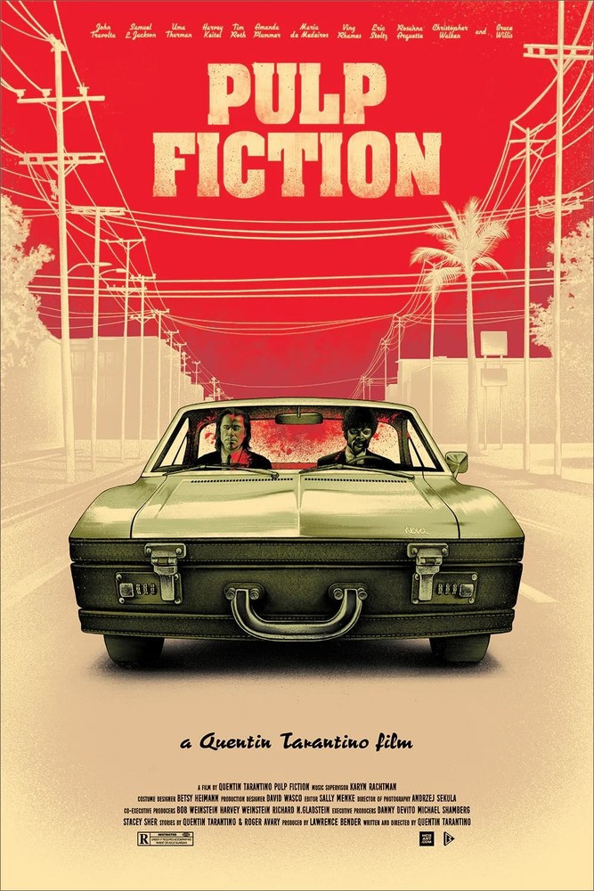 Pulp Fiction by Benedict Woodhead 21/135 24” x 36” Screen Print Movie Art PosterEdition # 21 of 136, 24” x 36” Size, New Condition