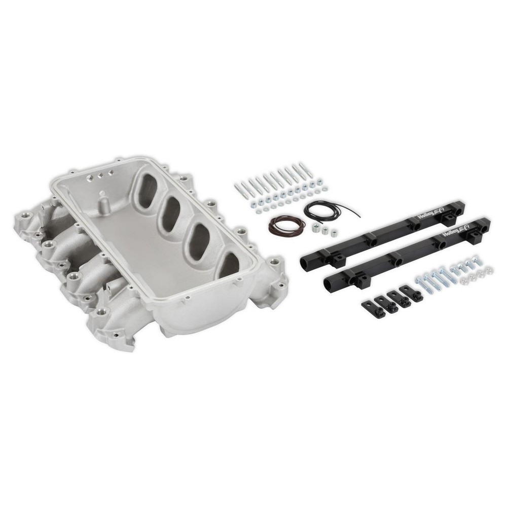 Holley Lo-Ram Intake Manifold with Base and Port Injection for Performance Engines