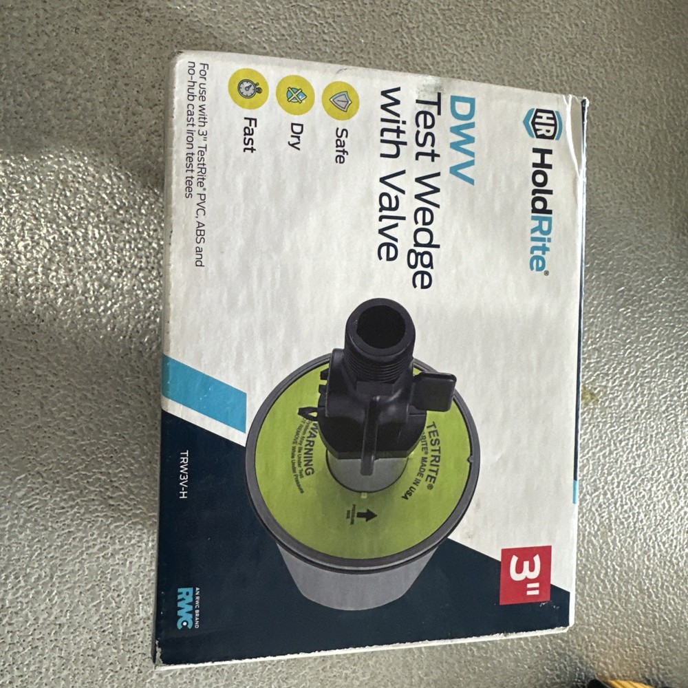 Holdrite Testrite 3 in. PVC Schedule 40 Test Plug with Valve Fitting