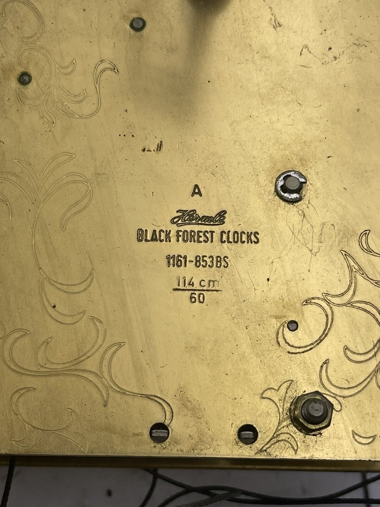 Movimiento de reloj de abuelo usado Selva Negra Hermele para piezas 1161-853BS 114 cm-image