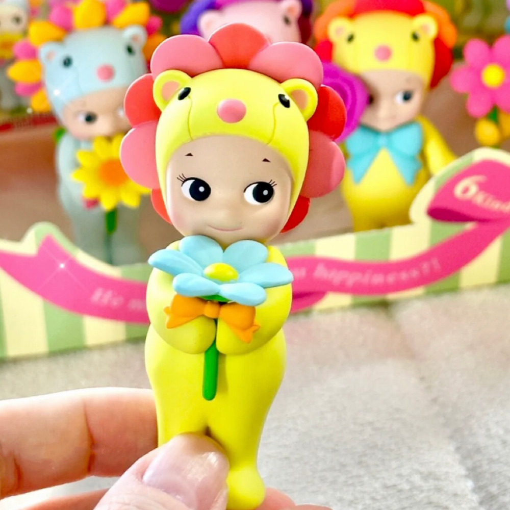 Authentic Sonny Angel Flower Gift Series minifigure Lion Lime Green Designer toy