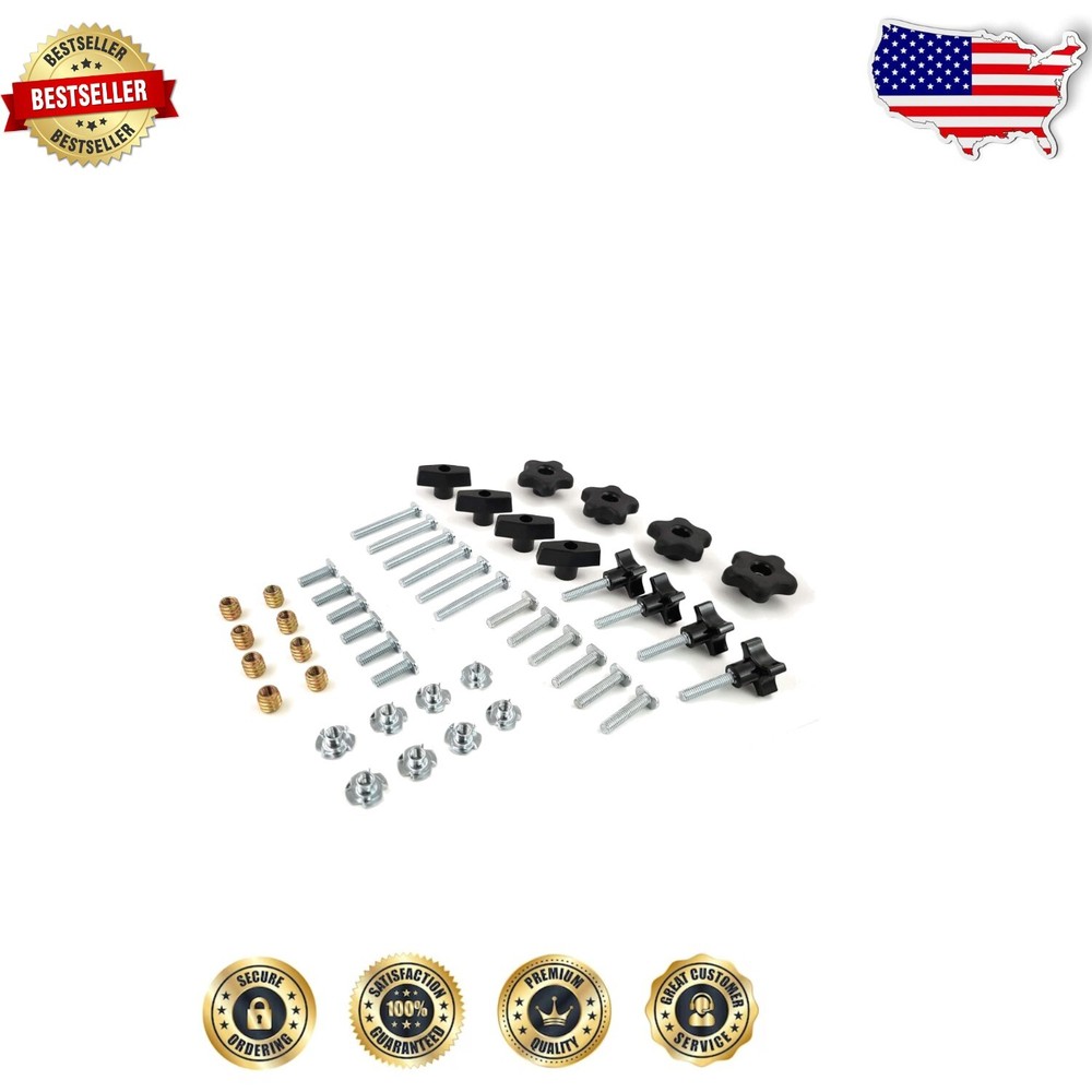 Versatile 129-Piece Fixture Kit: Brass T Bolts, Inserts & Knobs for Custom Jigs
