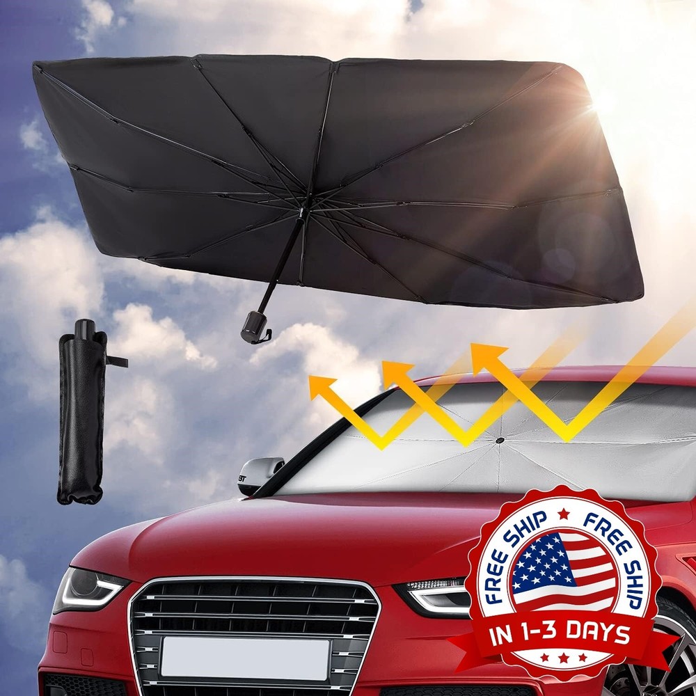 UV Thermal Insulation Foldable Car Windshield Sunshade for Heat Protection-image