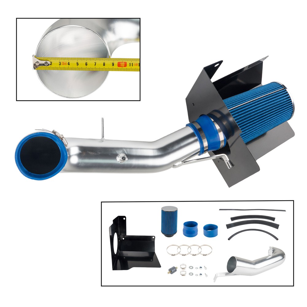 2007-2008 Cadillac Escalade 6.2L V8 Blue Cold Air Intake Kit with Heat Shield  